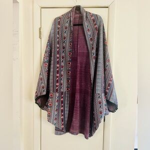 Persian Boho Desert Fairygoth Cottagecore Lagenlook Tassel Sleeve Kimono Duster